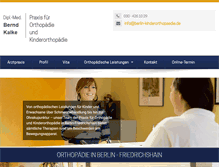 Tablet Screenshot of orthopaedie-kalke.de